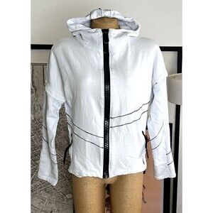 La Haine Inside Us White Zipped Up Hoodie Size Medium Used